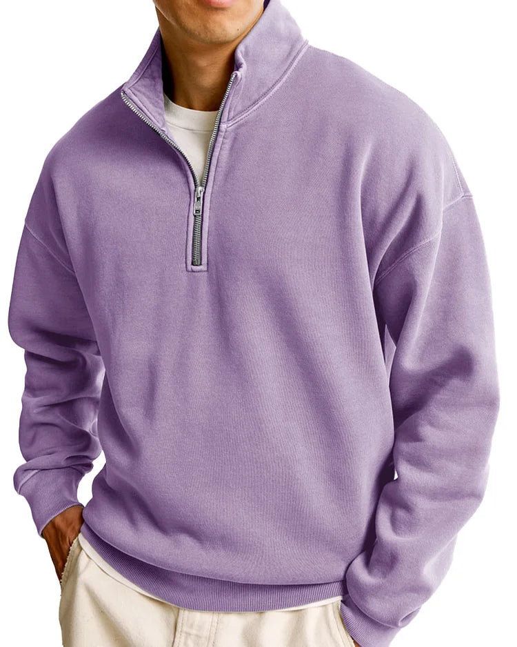 Men's Fashionable Casual Half-Zip Sweater - Premium sweater from Get Dore - Shop now at Get Dore