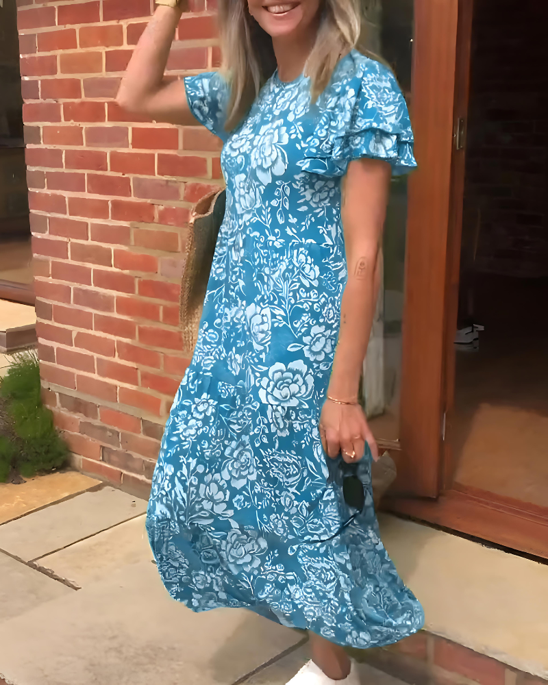 Celine | Summer Floral Dress - Premium Dresses from Dore London - Shop now at Dore London
