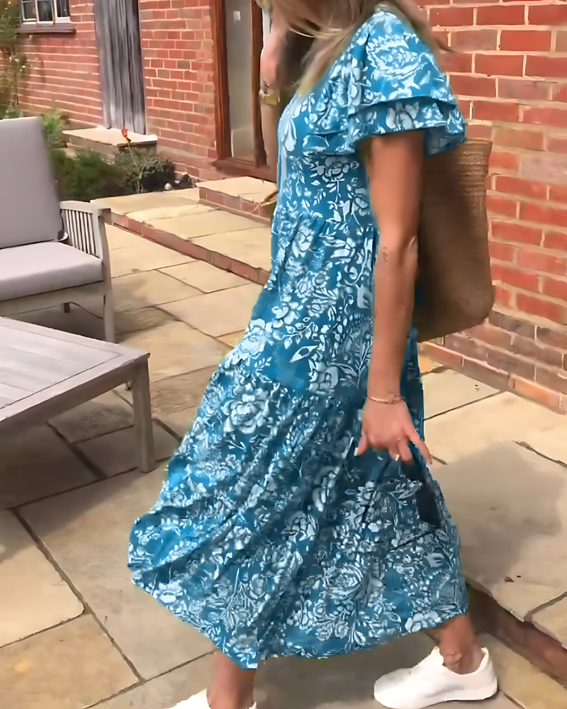 Celine | Summer Floral Dress - Premium Dresses from Dore London - Shop now at Dore London