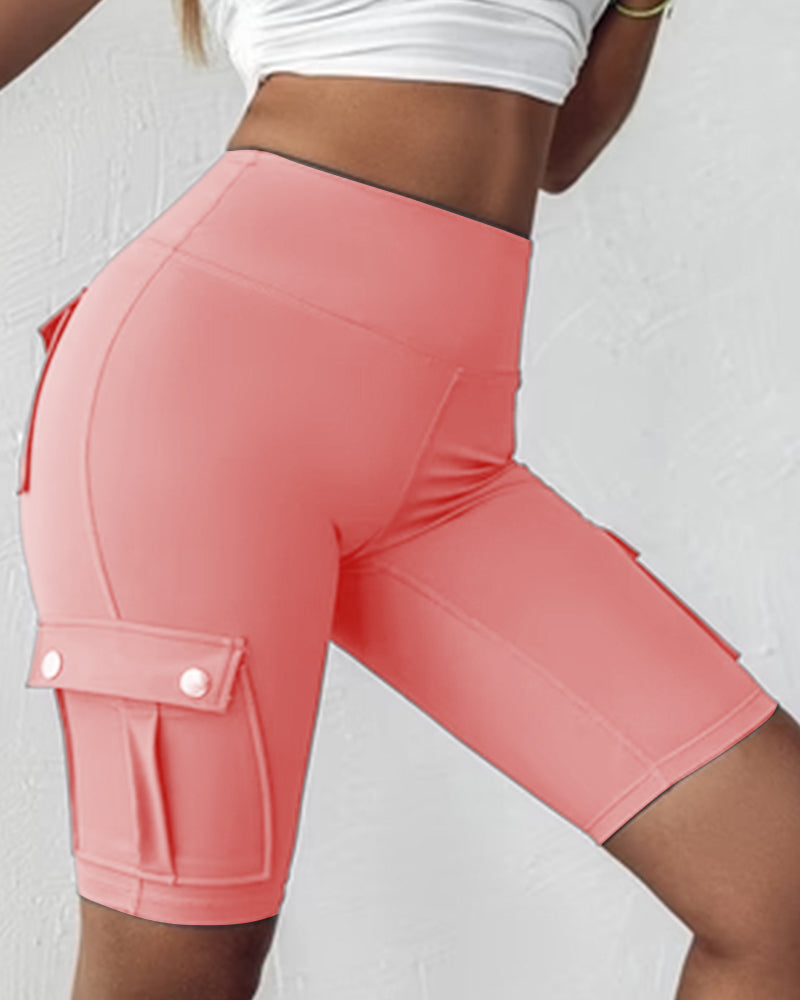 Eva | High-Waisted Shorts with Pockets - Premium Pants from Get Dore - Shop now at Get Dore