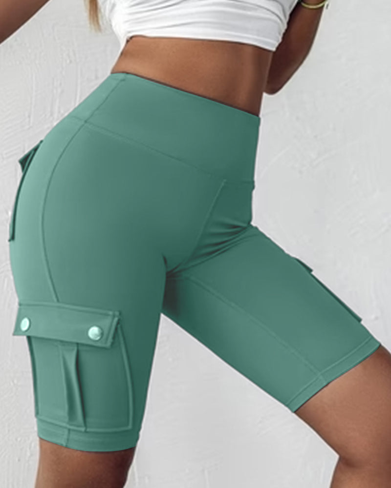 Eva | High-Waisted Shorts with Pockets - Premium Pants from Get Dore - Shop now at Get Dore
