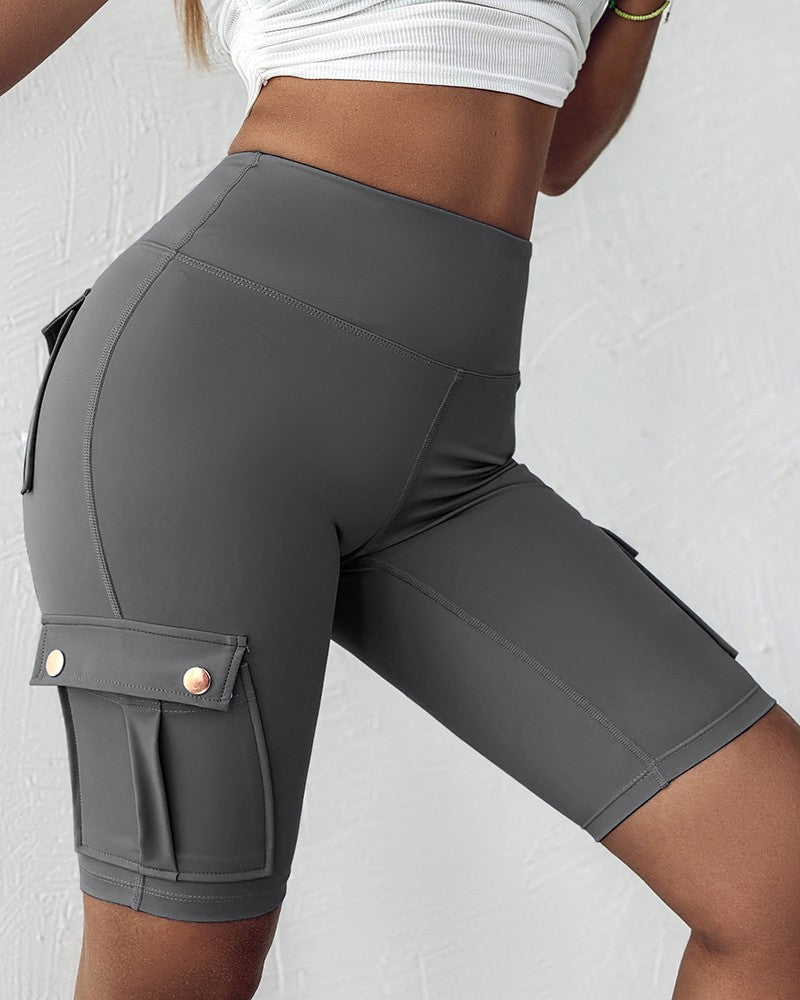 Eva | High-Waisted Shorts with Pockets - Premium Pants from Get Dore - Shop now at Get Dore