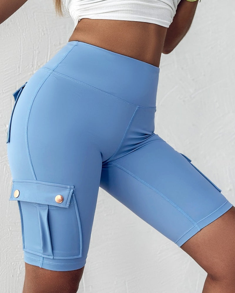 Eva | High-Waisted Shorts with Pockets - Premium Pants from Get Dore - Shop now at Get Dore