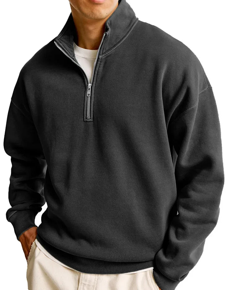 Men's Fashionable Casual Half-Zip Sweater - Premium sweater from Get Dore - Shop now at Get Dore