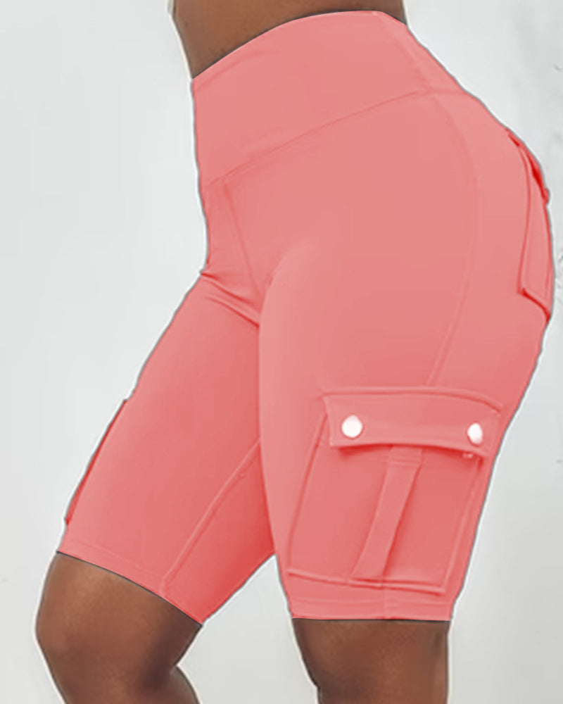Eva | High-Waisted Shorts with Pockets - Premium Pants from Get Dore - Shop now at Get Dore