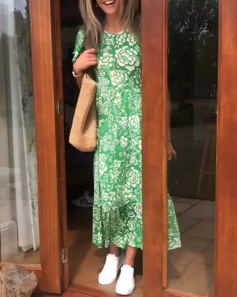 Celine | Summer Floral Dress - Premium Dresses from Dore London - Shop now at Dore London
