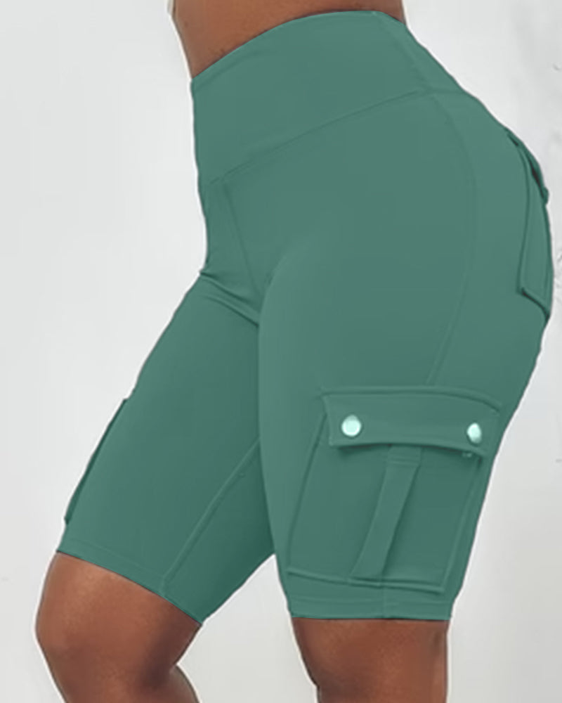 Eva | High-Waisted Shorts with Pockets - Premium Pants from Get Dore - Shop now at Get Dore