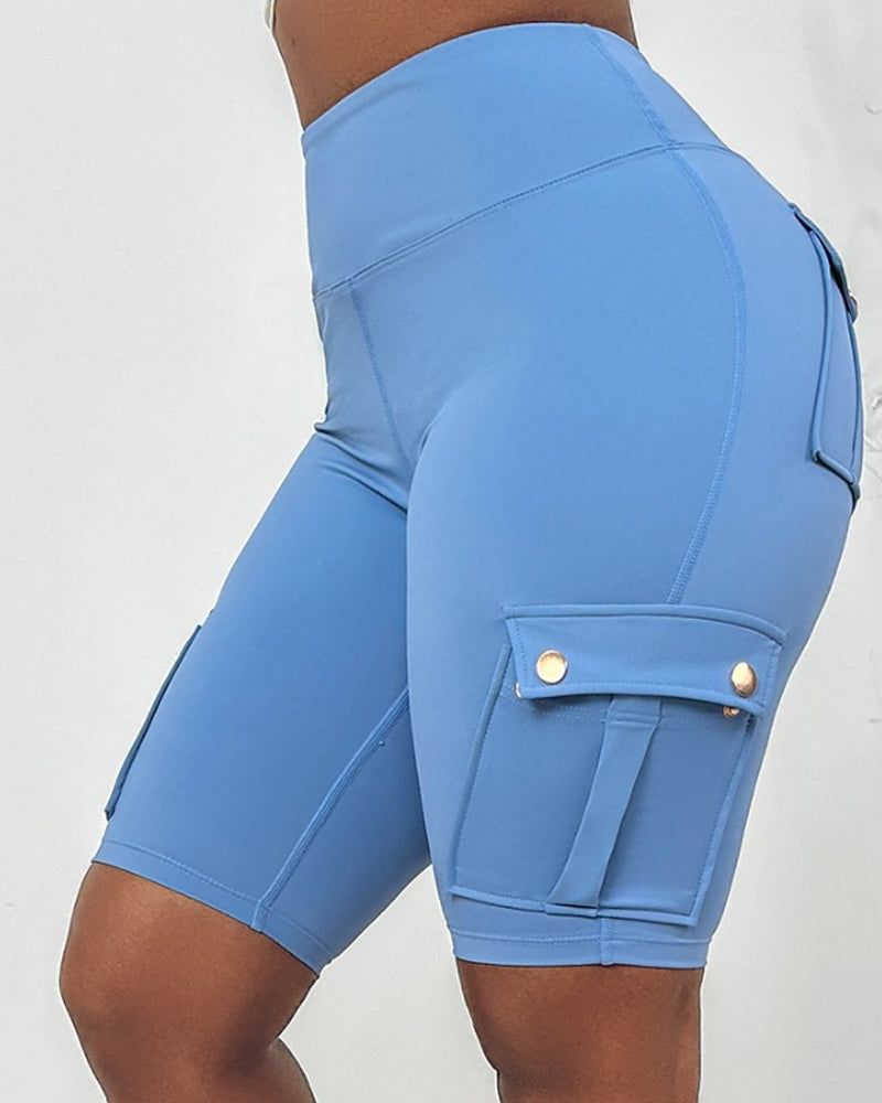 Eva | High-Waisted Shorts with Pockets - Premium Pants from Get Dore - Shop now at Get Dore