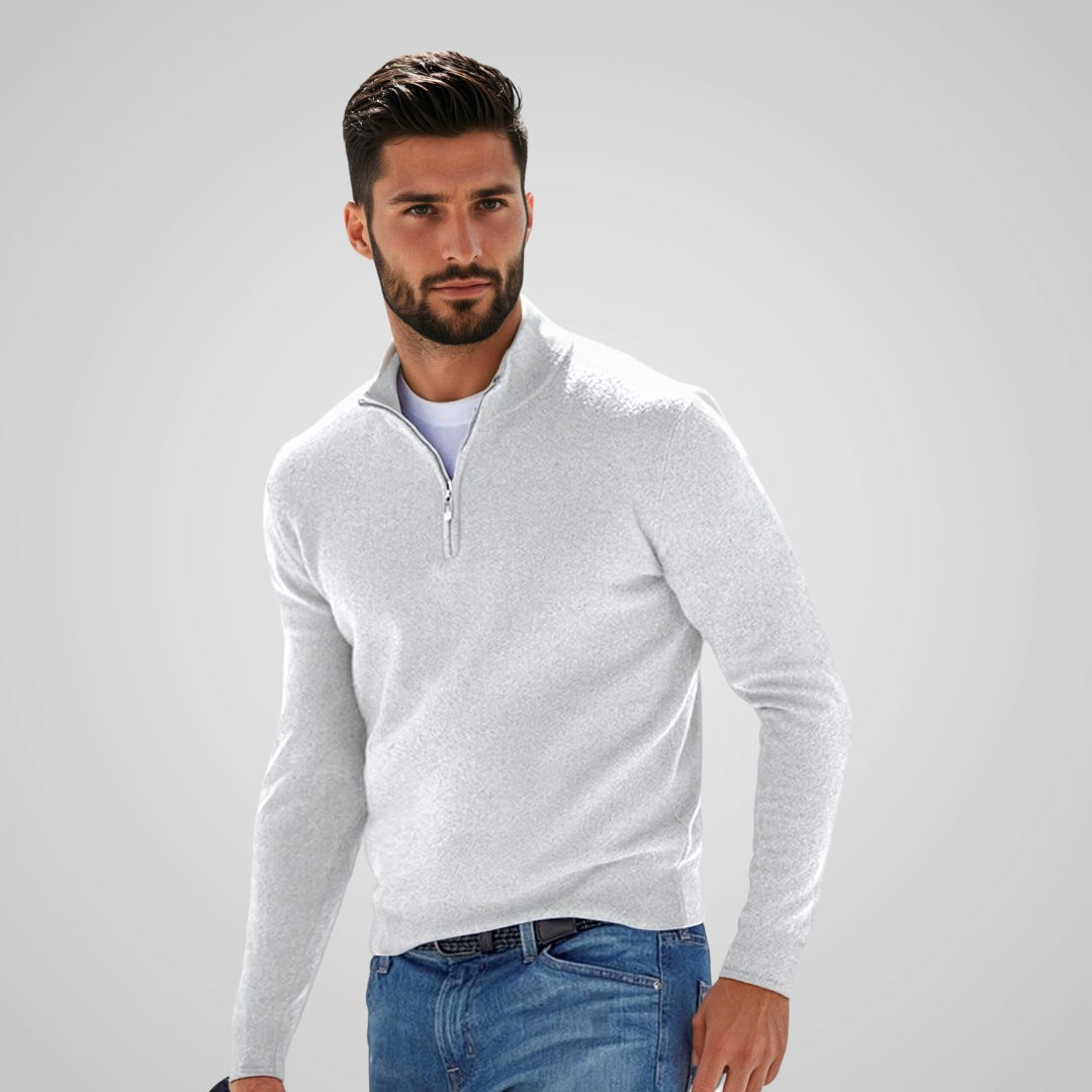 Yanis | Stylish Men's Sweater with Zip Closure - Premium sweater from Get Dore - Shop now at Get Dore
