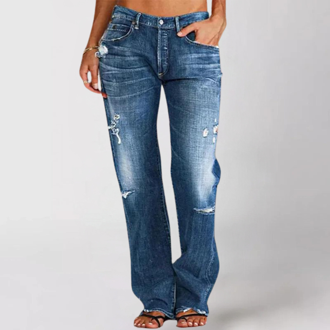 Viktoria | Loose-Fit Wide Leg Denim Jeans for Women - Premium Women Pants from Dore Londen - Shop now at Dore London