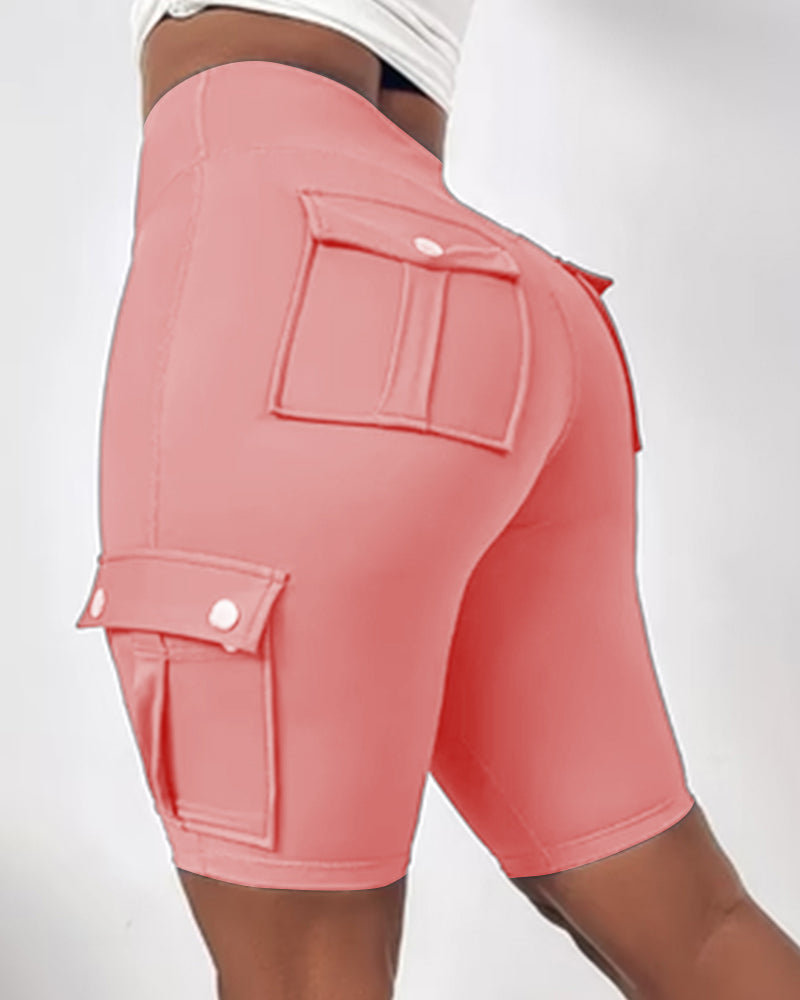 Eva | High-Waisted Shorts with Pockets - Premium Pants from Get Dore - Shop now at Get Dore