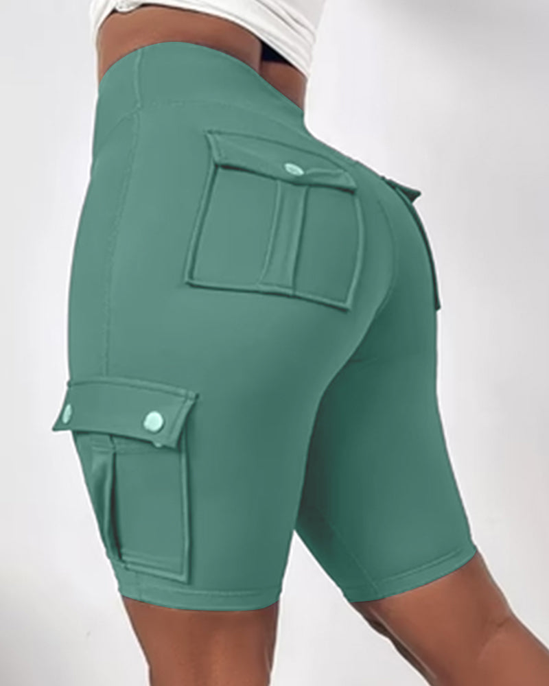 Eva | High-Waisted Shorts with Pockets - Premium Pants from Get Dore - Shop now at Get Dore