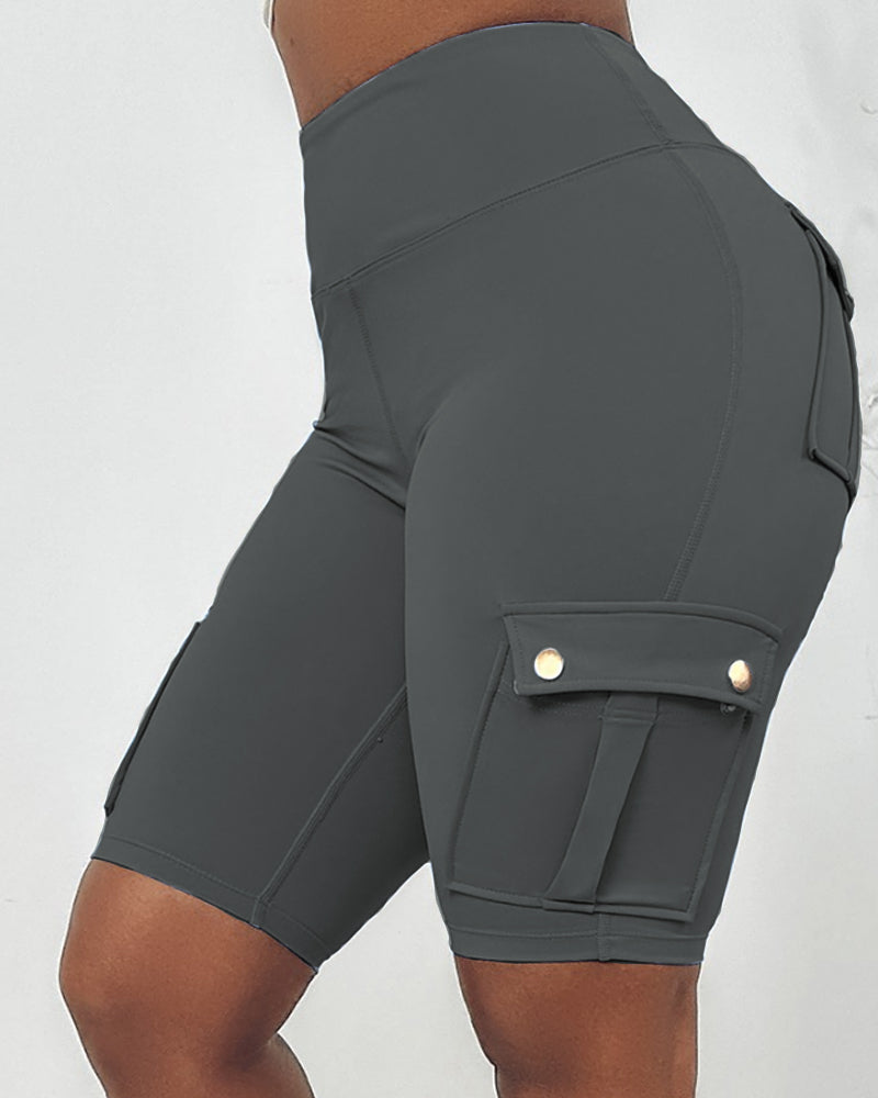 Eva | High-Waisted Shorts with Pockets - Premium Pants from Get Dore - Shop now at Get Dore