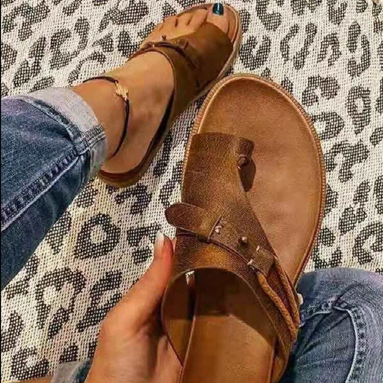 Orthopedic retro sandals - Premium sandLS from Dore Londen - Shop now at Dore London