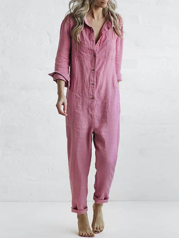 Elle | Long-Sleeve Jumpsuit - Premium Lounge Pants from Dore London - Shop now at Dore London