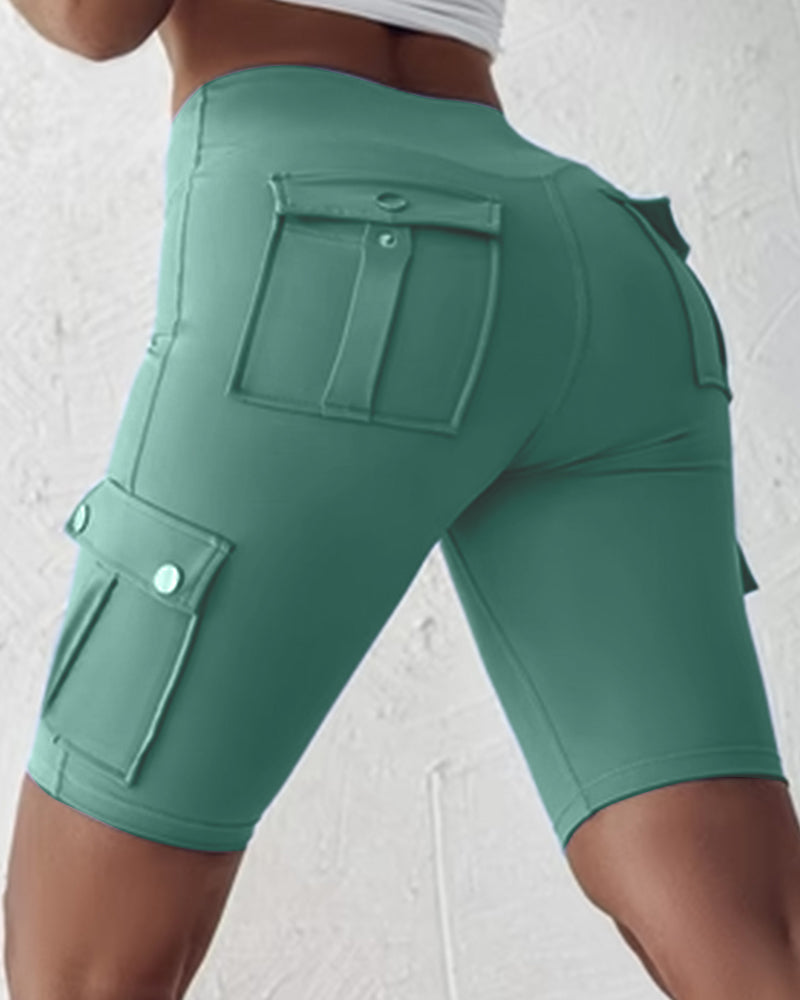 Eva | High-Waisted Shorts with Pockets - Premium Pants from Get Dore - Shop now at Get Dore