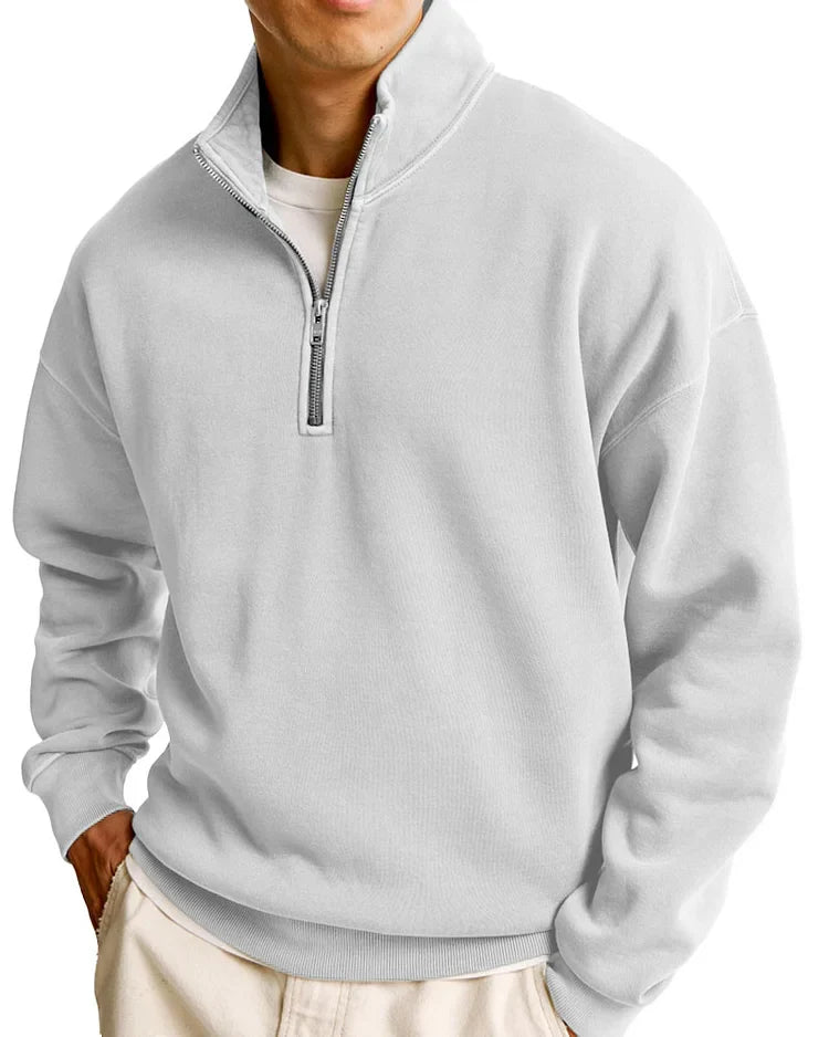 Men's Fashionable Casual Half-Zip Sweater - Premium sweater from Get Dore - Shop now at Get Dore