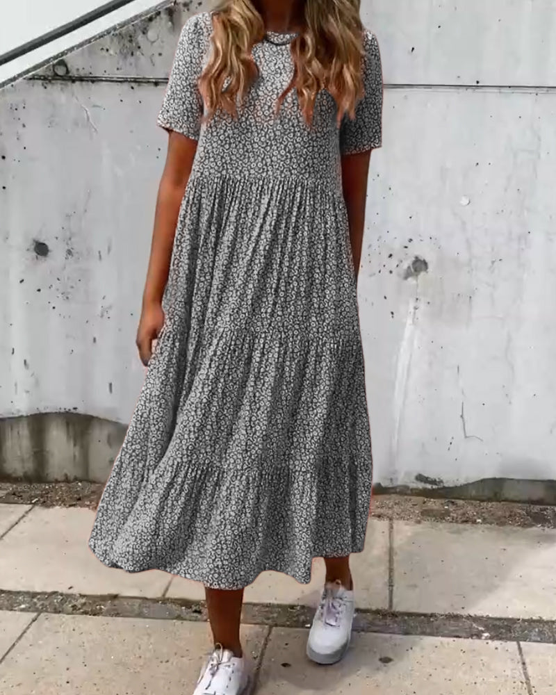 Rose | Short-Sleeved Floral Dress - Premium Dress from Get Dore - Shop now at Get Dore