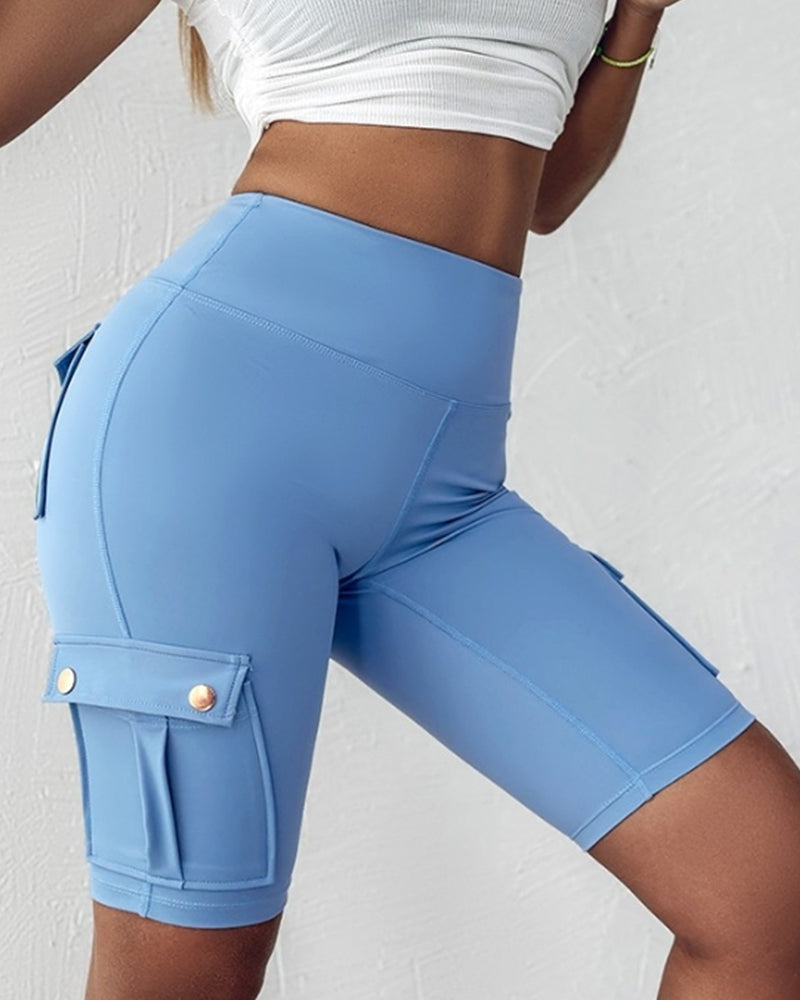 Eva | High-Waisted Shorts with Pockets - Premium Pants from Get Dore - Shop now at Get Dore