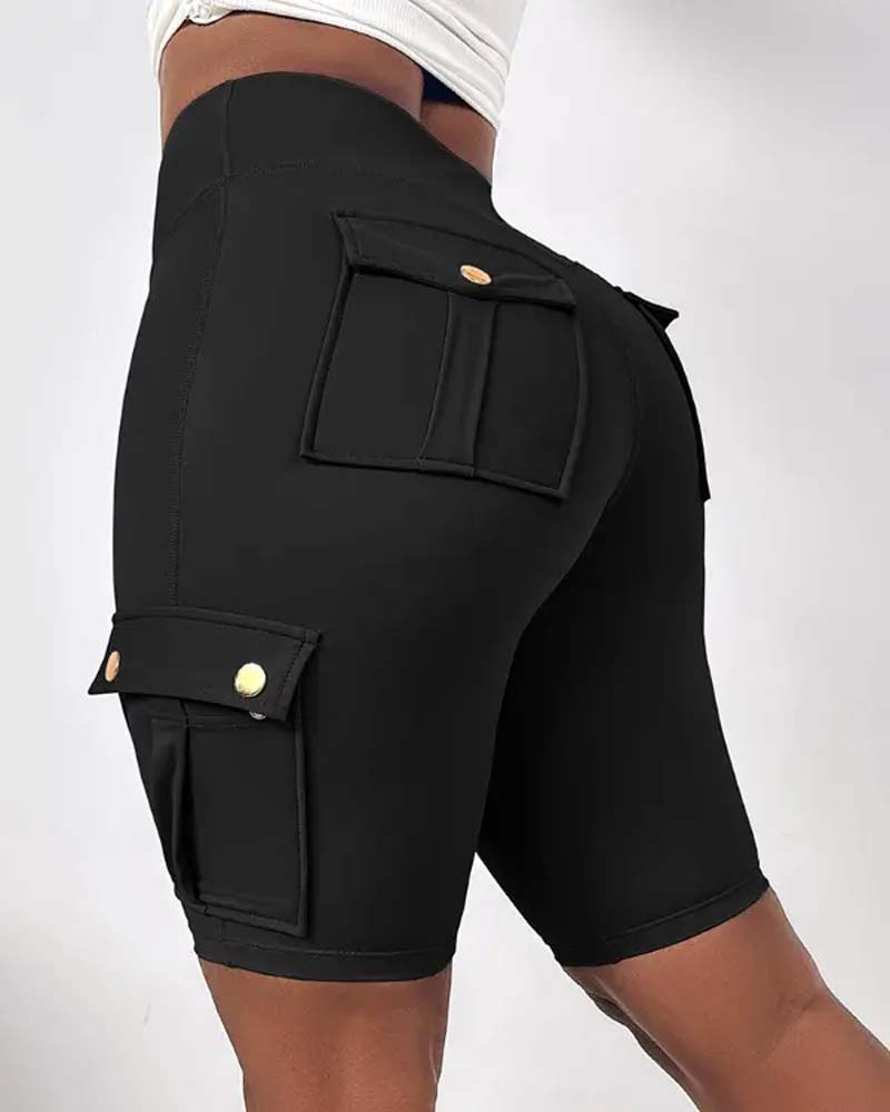 Eva | High-Waisted Shorts with Pockets - Premium Pants from Get Dore - Shop now at Get Dore