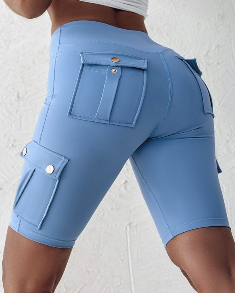 Eva | High-Waisted Shorts with Pockets - Premium Pants from Get Dore - Shop now at Get Dore