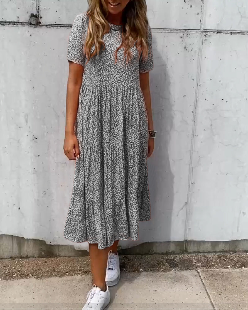 Rose | Short-Sleeved Floral Dress - Premium Dress from Get Dore - Shop now at Get Dore