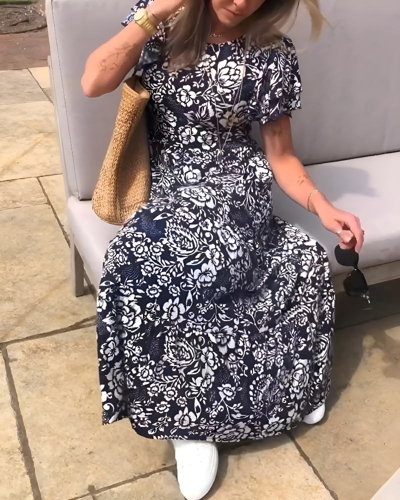 Celine | Summer Floral Dress - Premium Dresses from Dore London - Shop now at Dore London