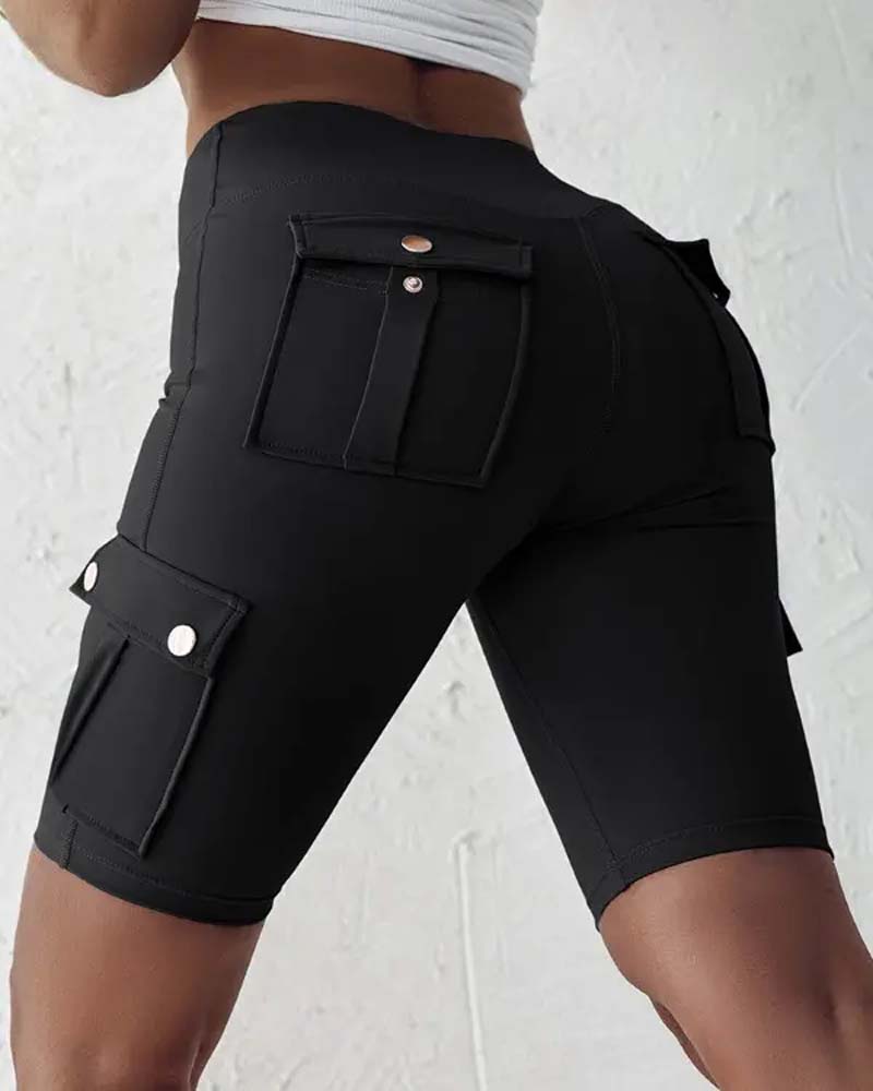 Eva | High-Waisted Shorts with Pockets - Premium Pants from Get Dore - Shop now at Get Dore