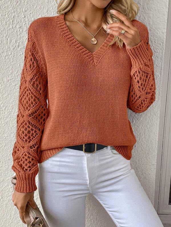 BIRTE | SCANDINAVIAN V-NECK SWEATER - Premium Sweater from Get Dore - Shop now at Get Dore
