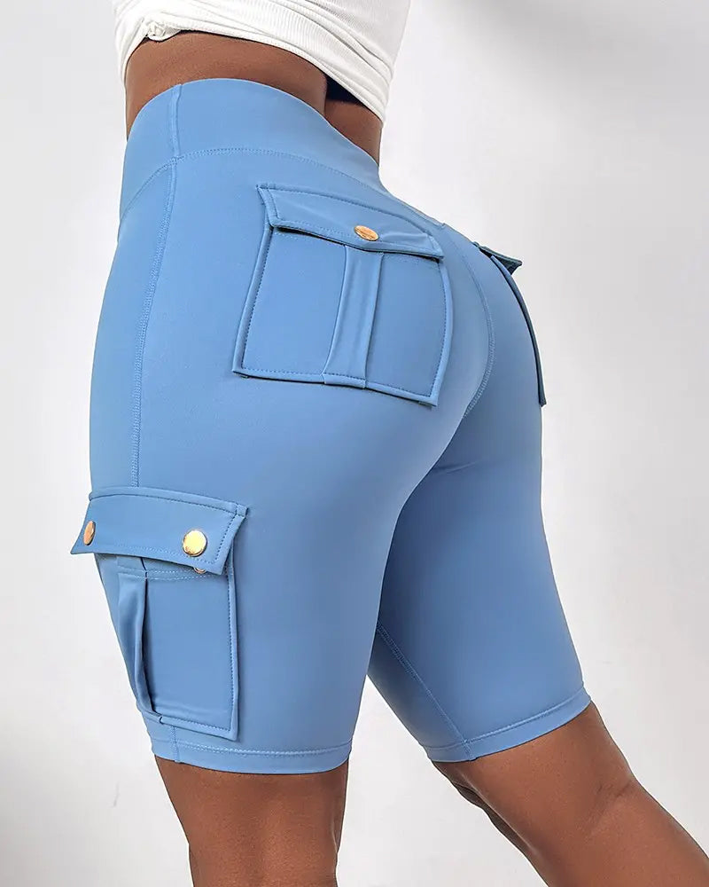 Eva | High-Waisted Shorts with Pockets - Premium Pants from Get Dore - Shop now at Get Dore