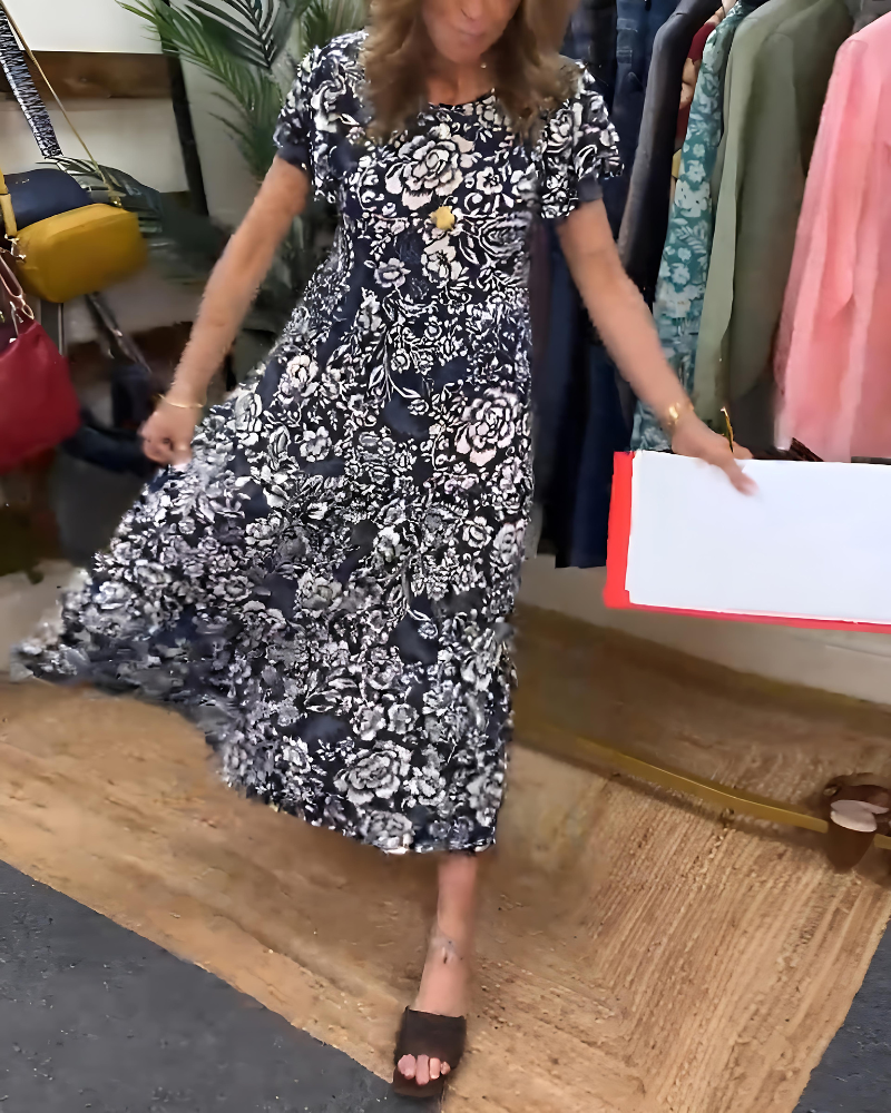Celine | Summer Floral Dress - Premium Dresses from Dore London - Shop now at Dore London