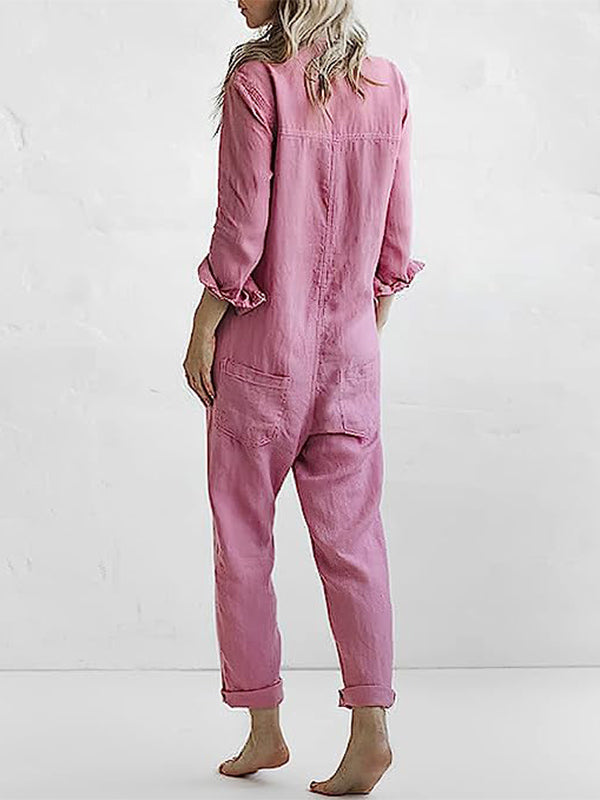 Elle | Long-Sleeve Jumpsuit - Premium Lounge Pants from Dore London - Shop now at Dore London