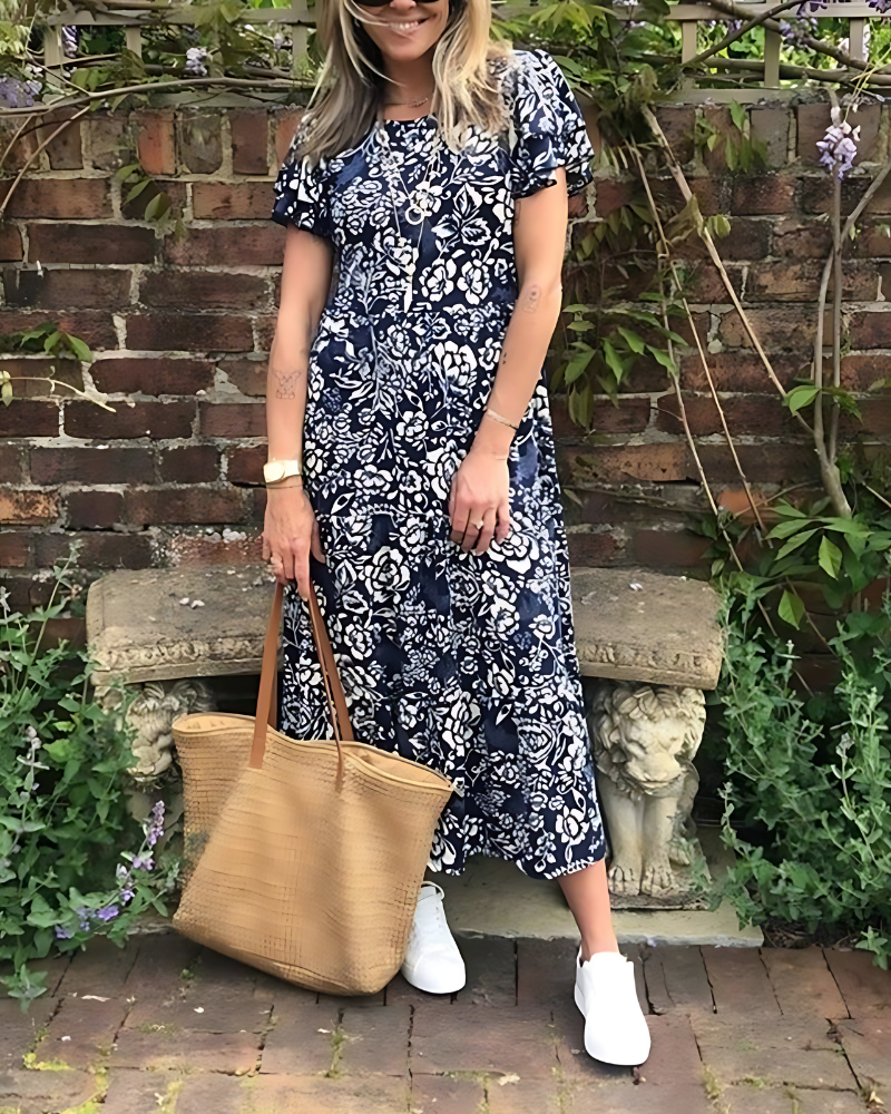 Celine | Summer Floral Dress - Premium Dresses from Dore London - Shop now at Dore London
