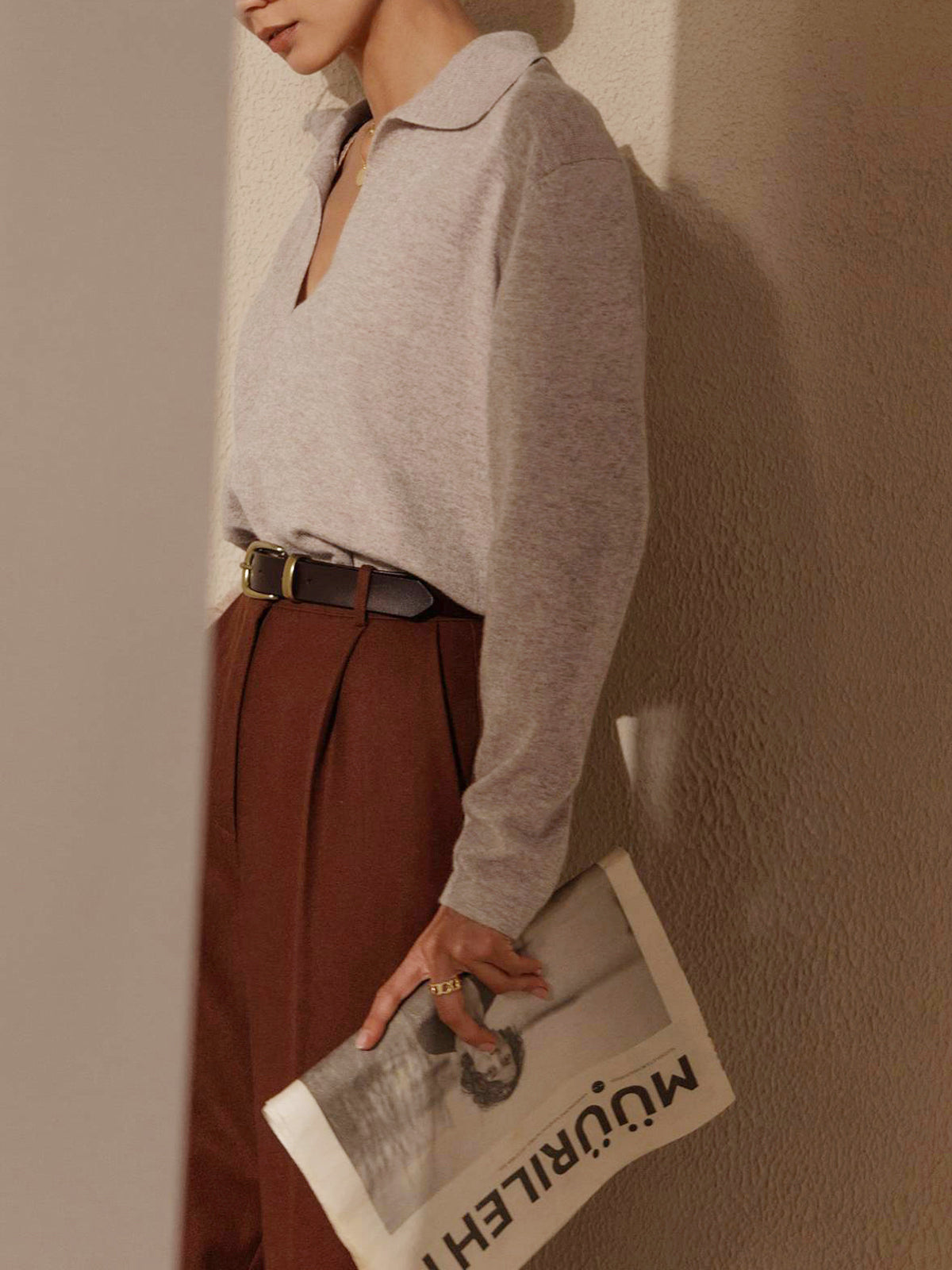 MIRA | Casual Collared Sweater - Premium Sweaters from Get Dore - Shop now at Get Dore