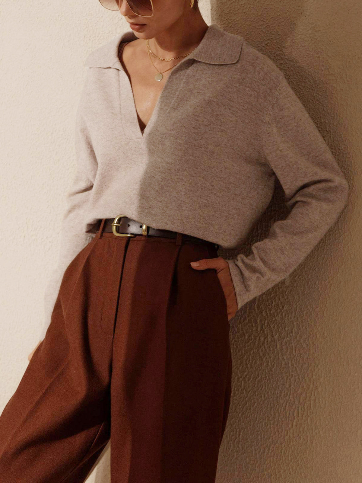 MIRA | Casual Collared Sweater - Premium Sweaters from Get Dore - Shop now at Get Dore