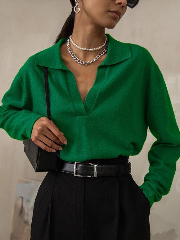 MIRA | Casual Collared Sweater - Premium Sweaters from Get Dore - Shop now at Get Dore