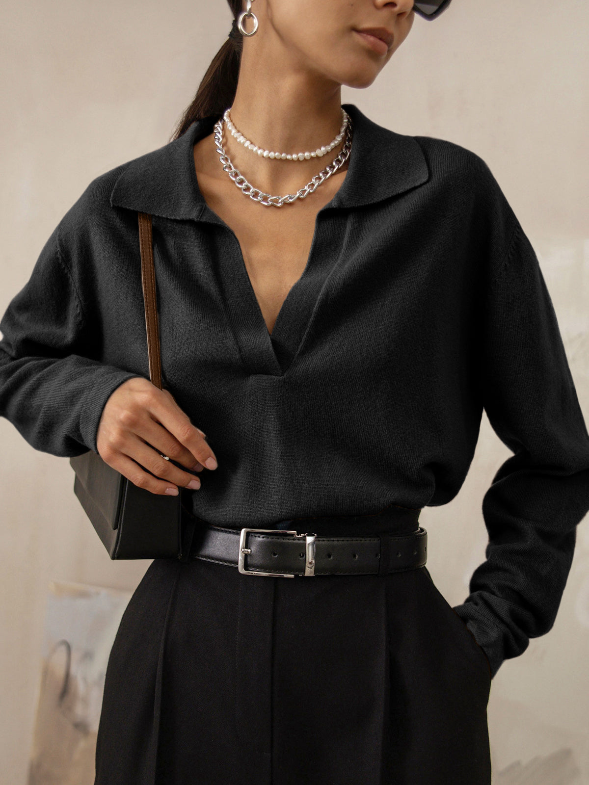 MIRA | Casual Collared Sweater - Premium Sweaters from Get Dore - Shop now at Get Dore