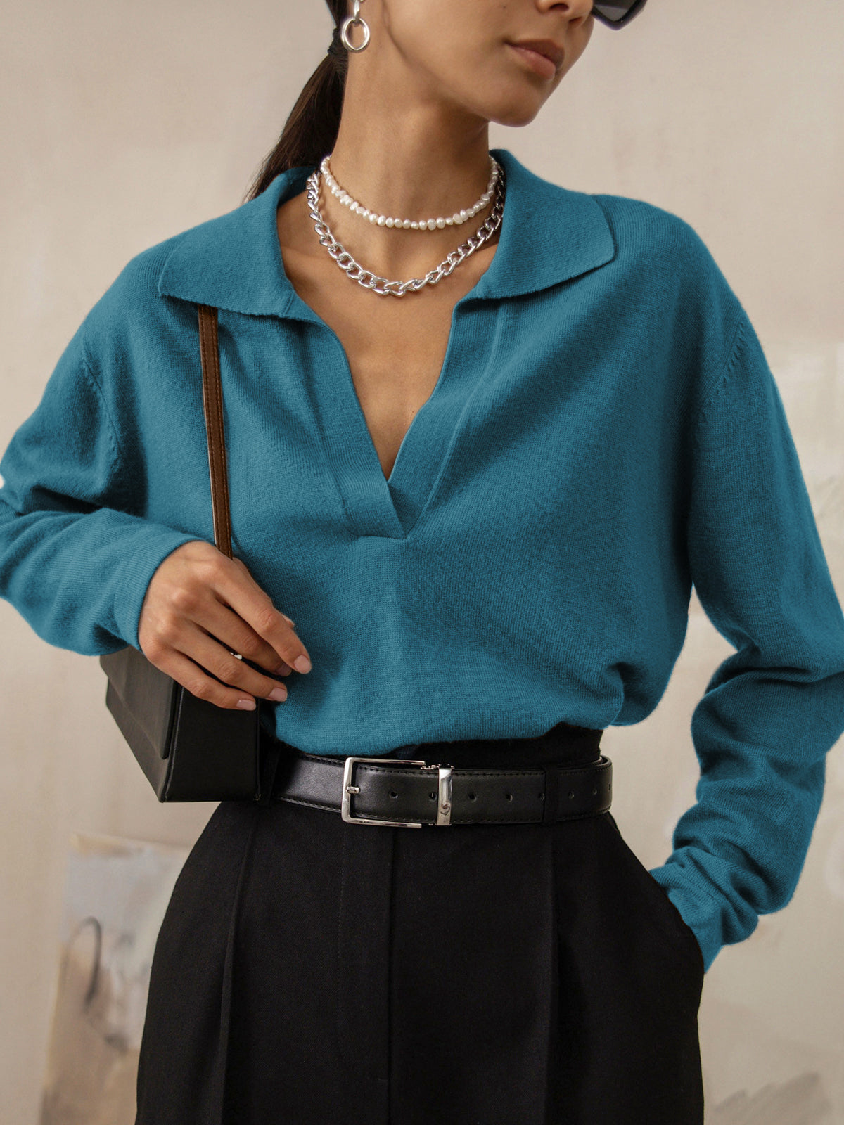MIRA | Casual Collared Sweater - Premium Sweaters from Get Dore - Shop now at Get Dore