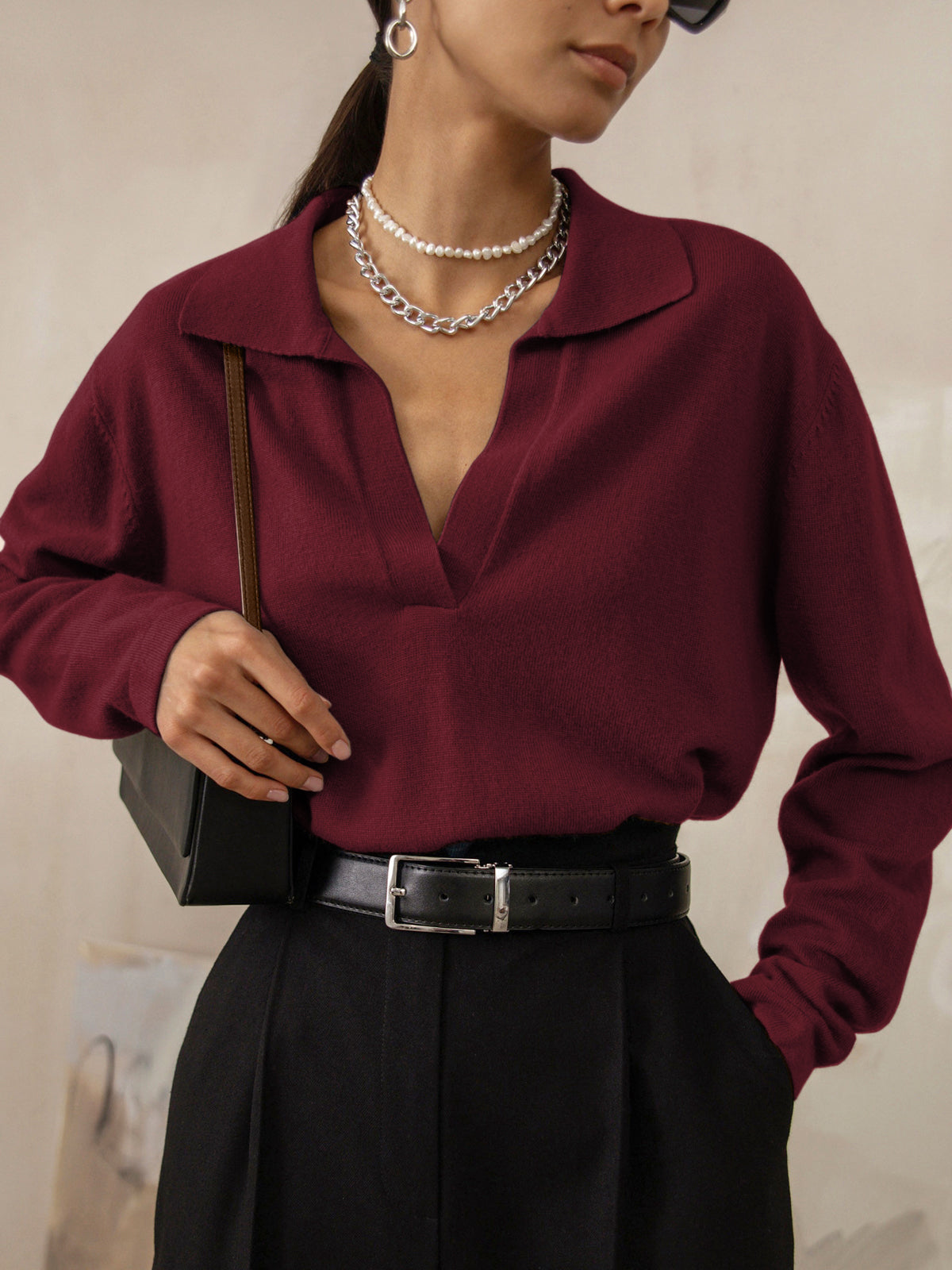 MIRA | Casual Collared Sweater - Premium Sweaters from Get Dore - Shop now at Get Dore