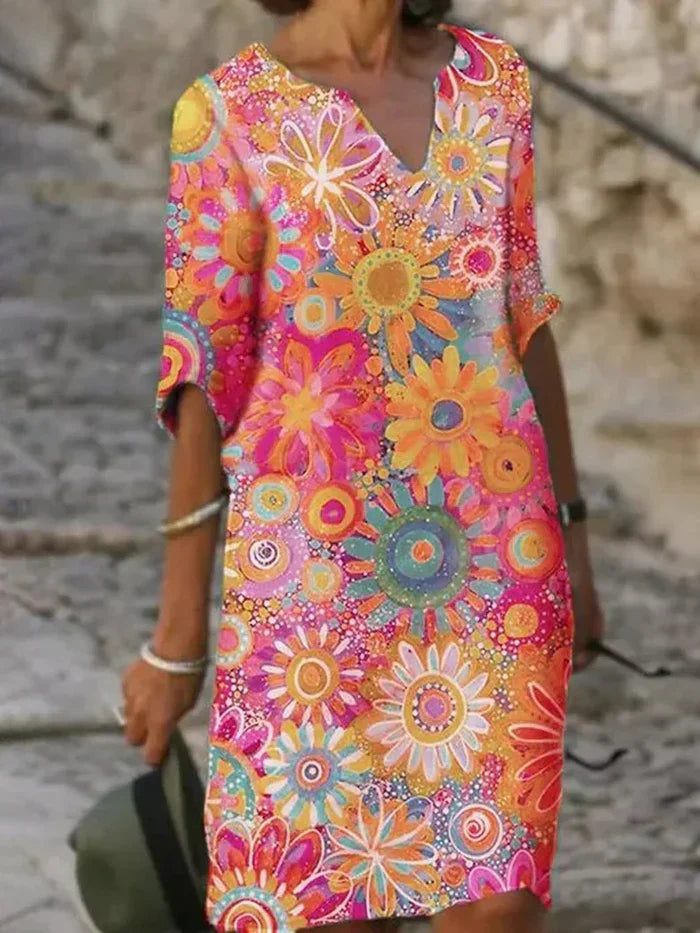 Annabelle | Colourful Summer Dress - Premium Art from Dore Londen - Shop now at Dore London