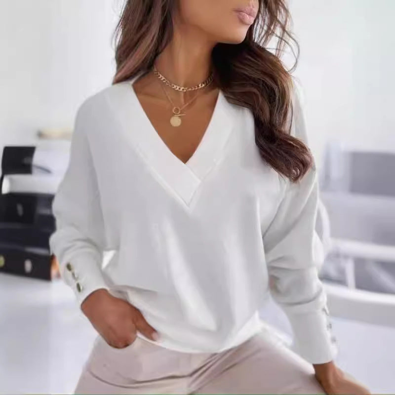 Grete | Stylish V-Neck Sweater - Premium Sweater from Get Dore - Shop now at Get Dore