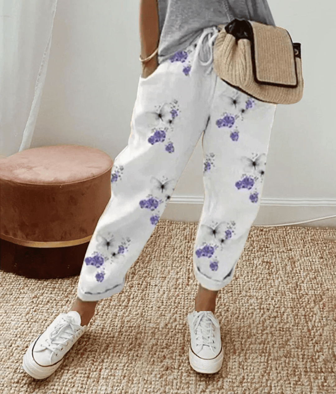 Ella | Cotton-Linen Trousers - Premium Damen - Hose from Dore London - Shop now at Get Dore