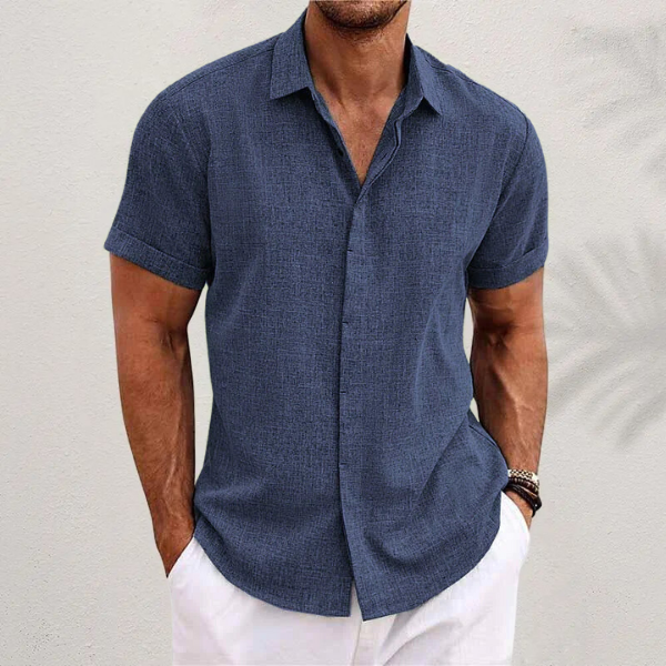 William | Linen Shirt Short Sleeve - Premium shirt from Get Dore - Shop now at Get Dore