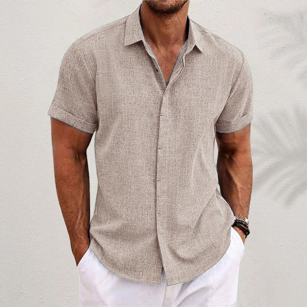 William | Linen Shirt Short Sleeve - Premium shirt from Get Dore - Shop now at Get Dore