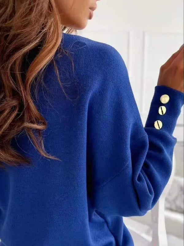 Grete | Stylish V-Neck Sweater - Premium Sweater from Get Dore - Shop now at Get Dore