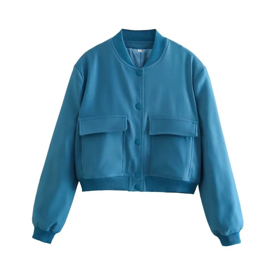Wendy | Women Fashion Solid Bomber Jackets - Premium Jackets & Coats from Dore London - Shop now at Get Dore