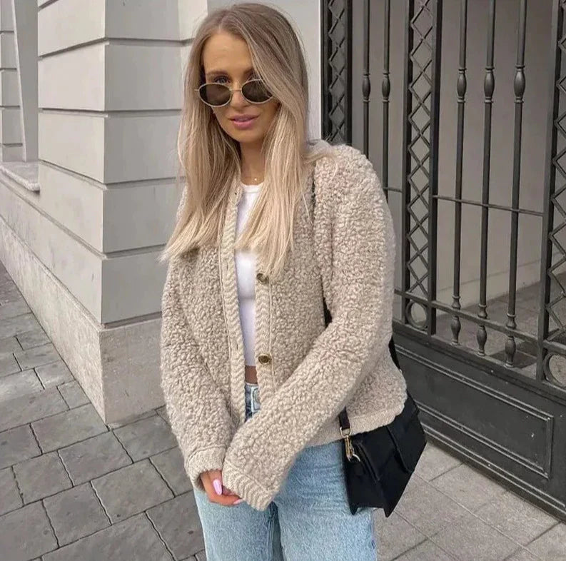 Rachel - Teddy Cardigan - Premium Sweaters & Cardigans from Get Dore - Shop now at Get Dore