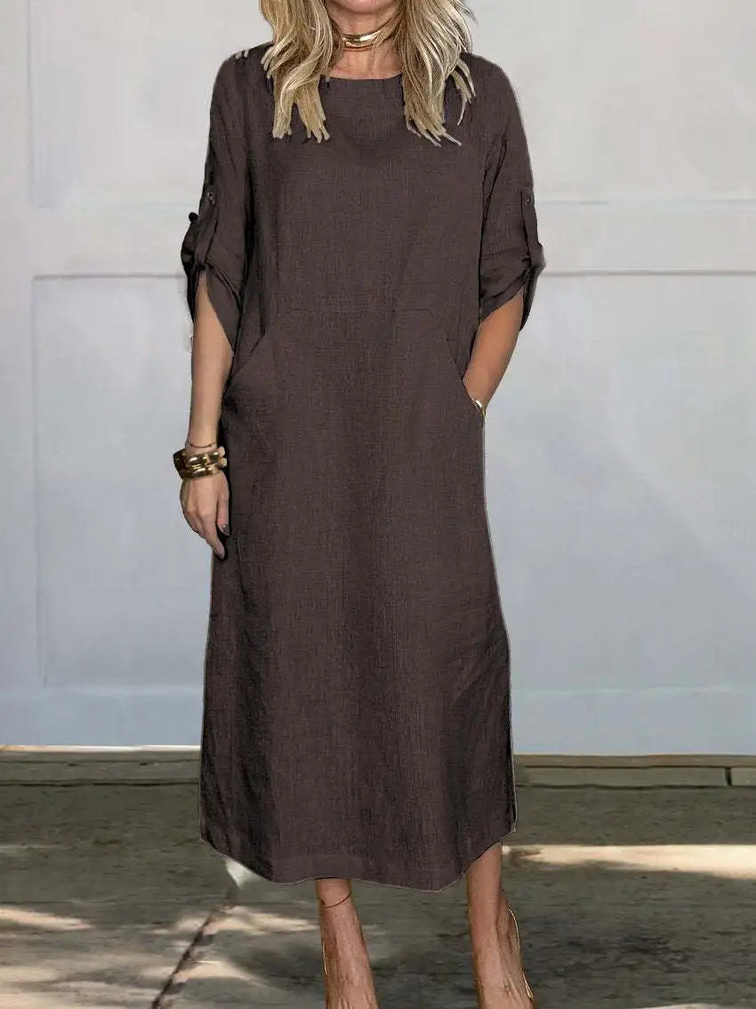 Emma | Elegant Summer Dress With Pockets - Premium Dress from Get Dore - Shop now at Get Dore