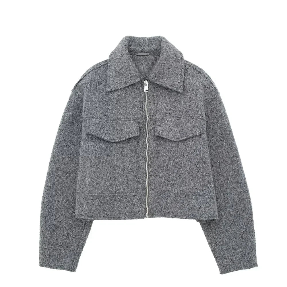 Yasmin | Vintage Warm Zipper Jakcet - Premium Jackets & Coats from Get Dore - Shop now at Get Dore