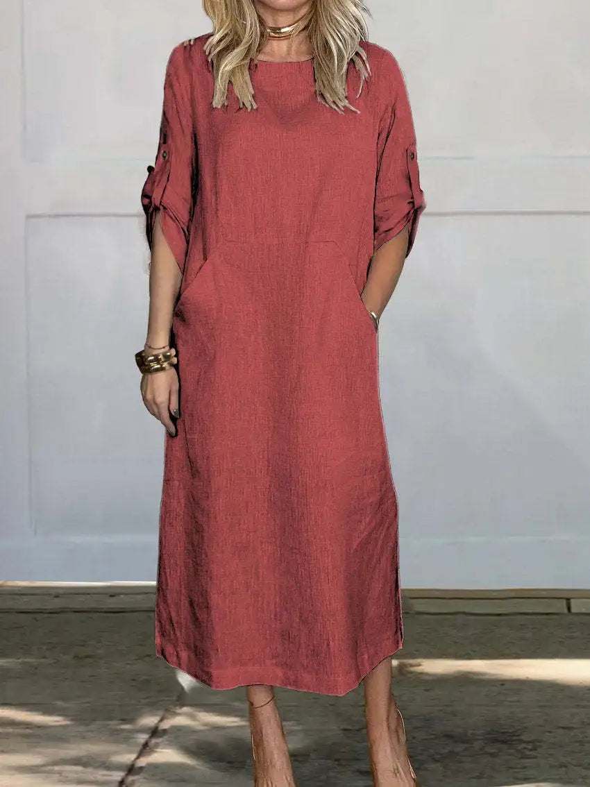 Emma | Elegant Summer Dress With Pockets - Premium Dress from Get Dore - Shop now at Get Dore